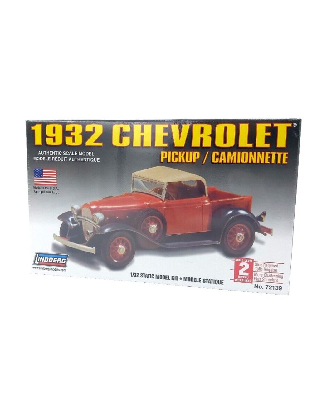 Lindberg 1932 Chevrolet Pickup Model Kit 1/32 Scale #72139 New